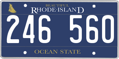 RI license plate 246560
