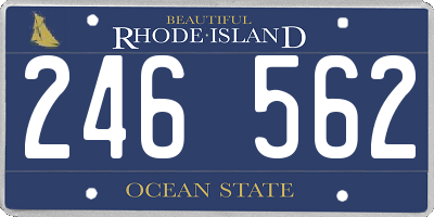 RI license plate 246562