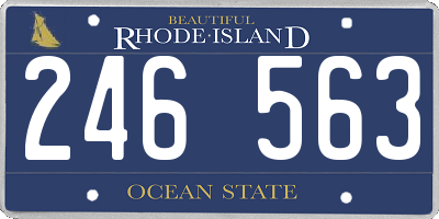 RI license plate 246563