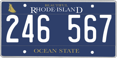 RI license plate 246567