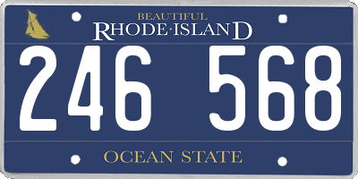 RI license plate 246568