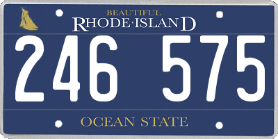 RI license plate 246575