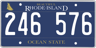 RI license plate 246576