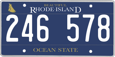 RI license plate 246578
