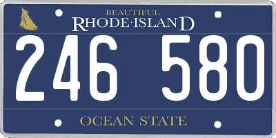 RI license plate 246580