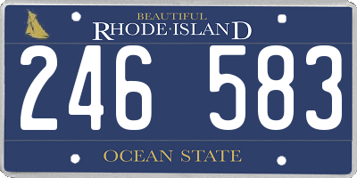 RI license plate 246583