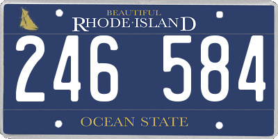 RI license plate 246584