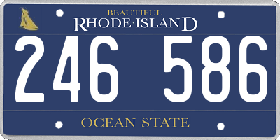 RI license plate 246586
