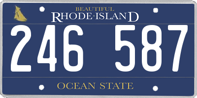 RI license plate 246587