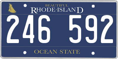 RI license plate 246592