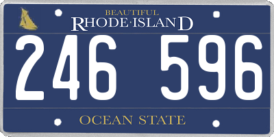 RI license plate 246596