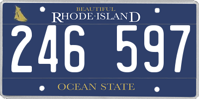 RI license plate 246597