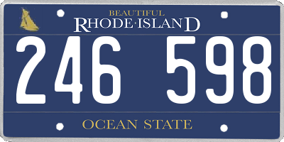 RI license plate 246598
