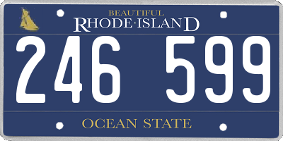RI license plate 246599