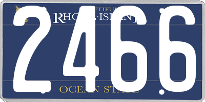 RI license plate 2466