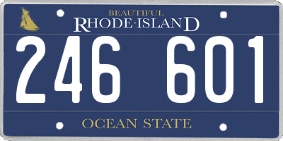 RI license plate 246601