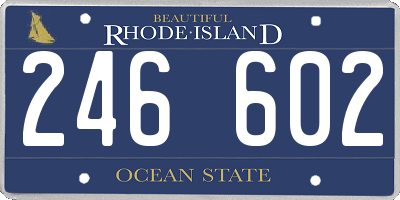 RI license plate 246602