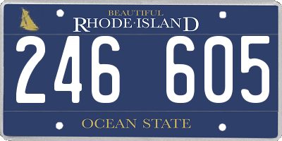 RI license plate 246605