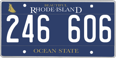 RI license plate 246606