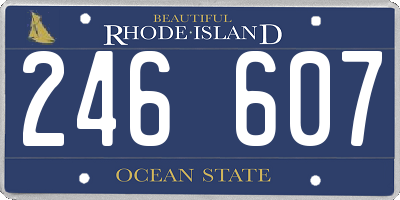 RI license plate 246607