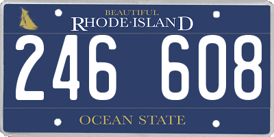 RI license plate 246608