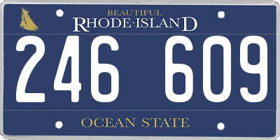 RI license plate 246609