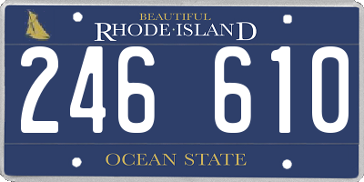 RI license plate 246610