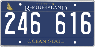 RI license plate 246616