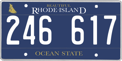 RI license plate 246617