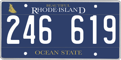 RI license plate 246619