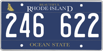 RI license plate 246622