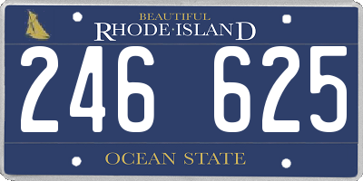 RI license plate 246625