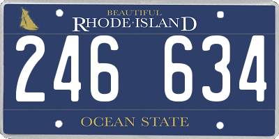 RI license plate 246634