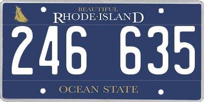 RI license plate 246635