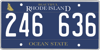 RI license plate 246636