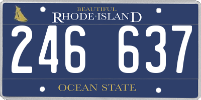 RI license plate 246637