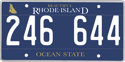 RI license plate 246644