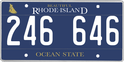 RI license plate 246646