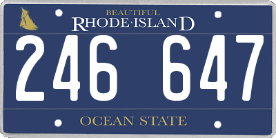 RI license plate 246647