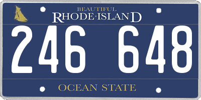 RI license plate 246648