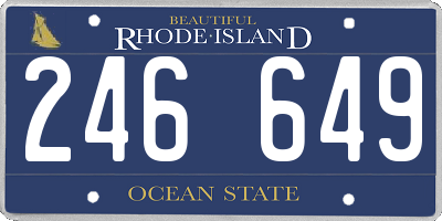 RI license plate 246649