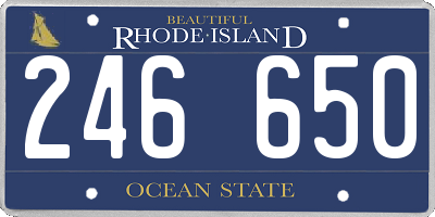 RI license plate 246650