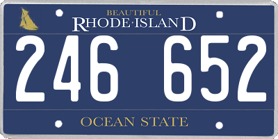 RI license plate 246652
