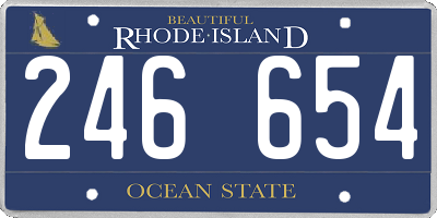 RI license plate 246654