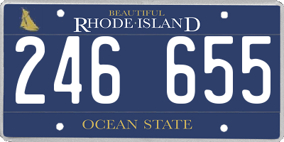 RI license plate 246655