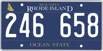 RI license plate 246658
