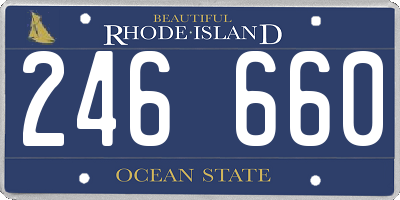 RI license plate 246660
