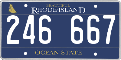 RI license plate 246667