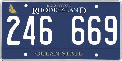 RI license plate 246669