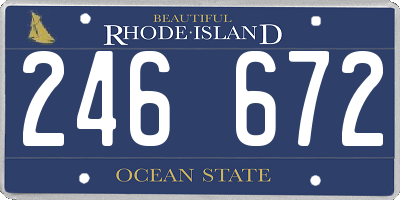 RI license plate 246672